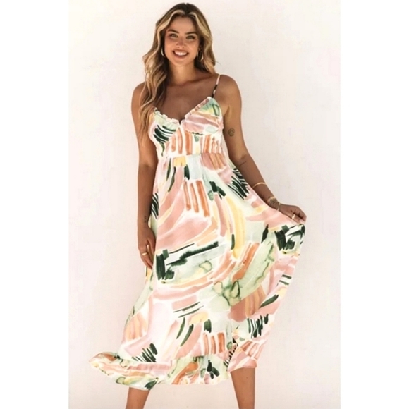 Ditzys Boutique Dresses & Skirts - LAST ONE! Plus Size VICTORIA Multi Colored Sleeveless Maxi Dress